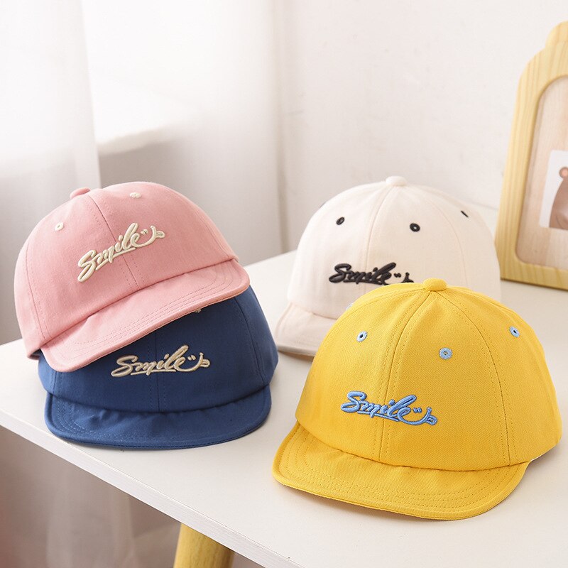 Smile Embroidered Letter Baseball Cap