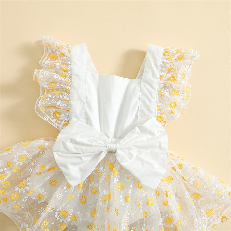 Spring Ruffles Bowknot Dress
