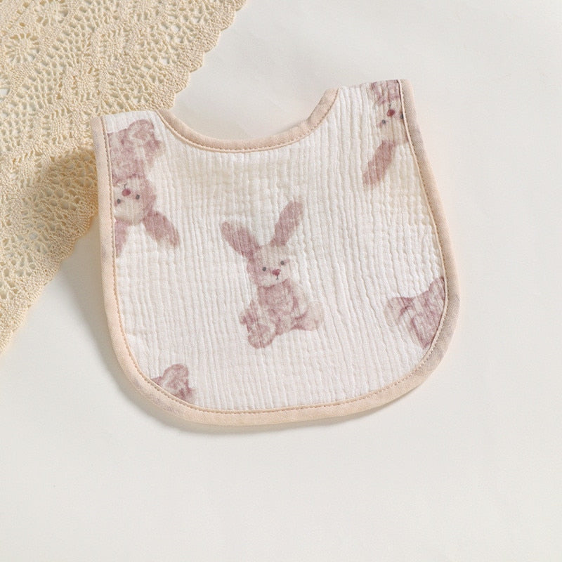 Solid Color Cute Pattern Bibs