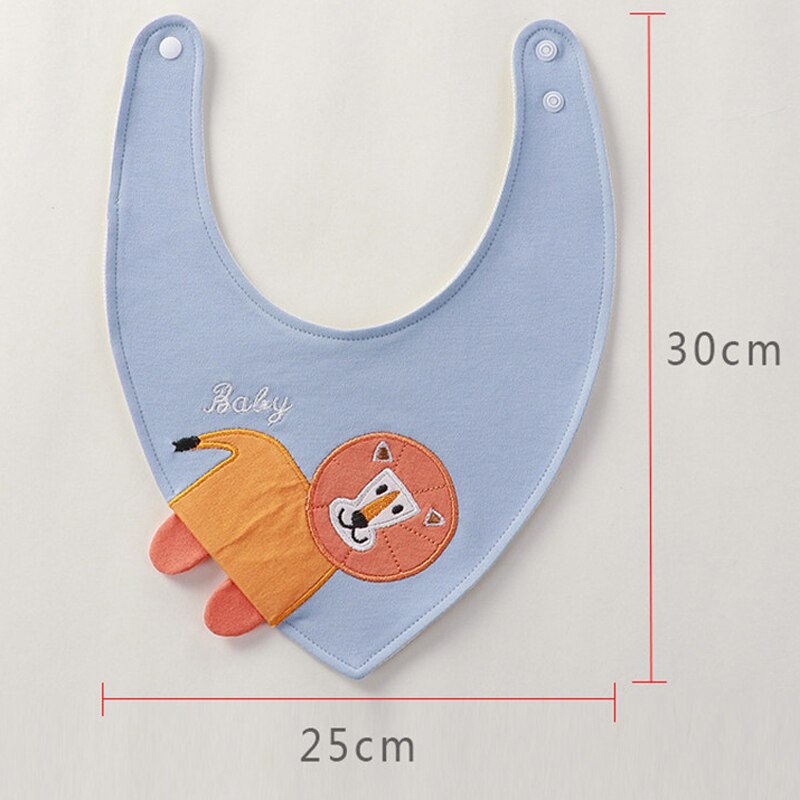 Animal Print Soft Cotton Triangle Bibs