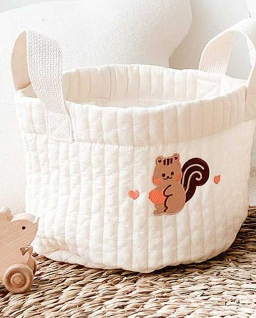 Cute Bear Embroidery Basket