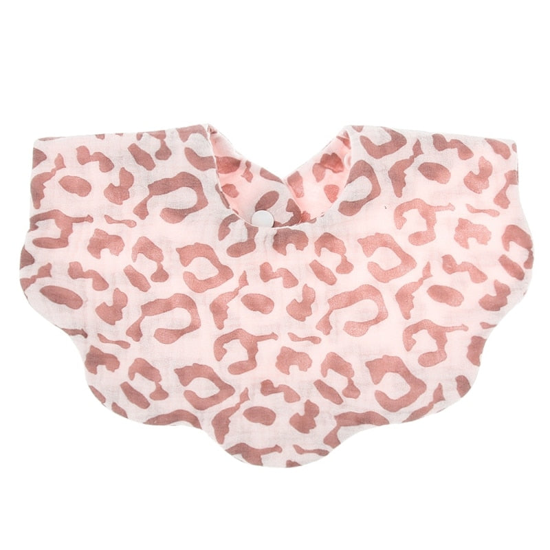Double Layers Cotton Cartoon Printed Bibs