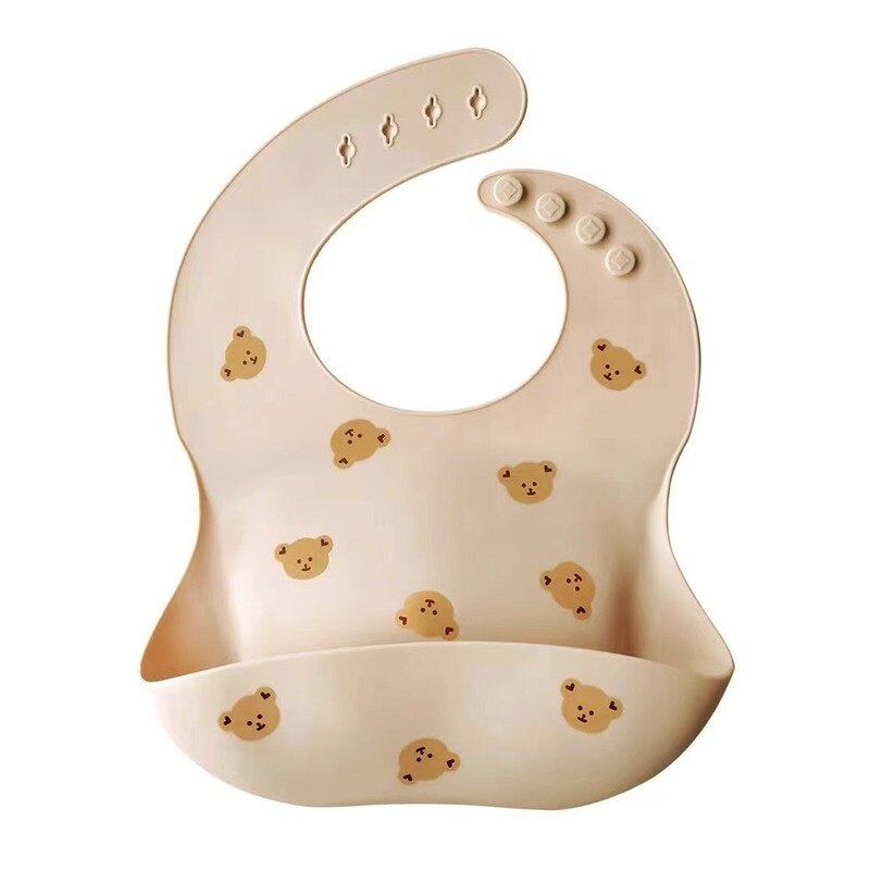 Stylish Cartoon Print Silicone Bib