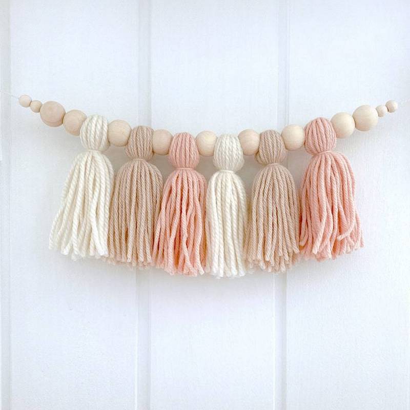 Boho Tassel Wooden Beads Hanging Pendant