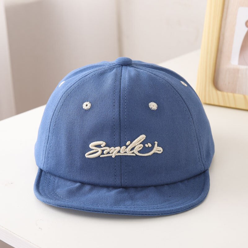 Smile Embroidered Letter Baseball Cap