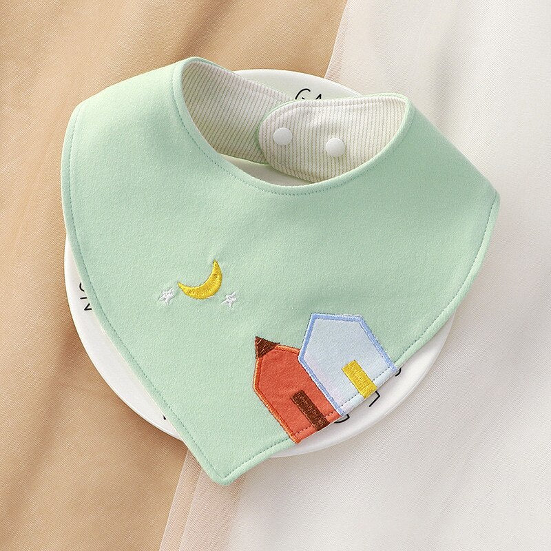 Animal Print Soft Cotton Triangle Bibs