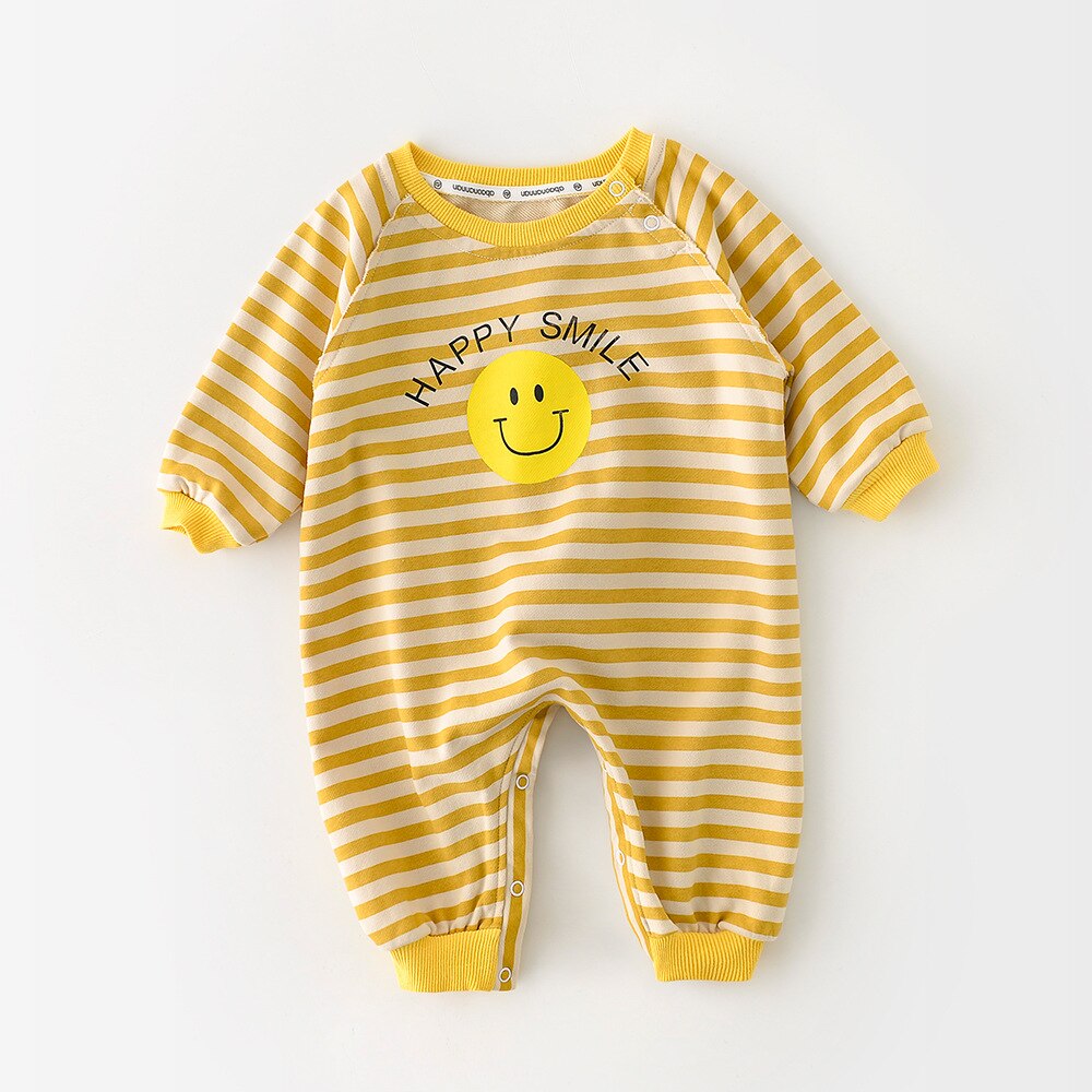 HAPPY SMILE Banana Dot/Striped Romper