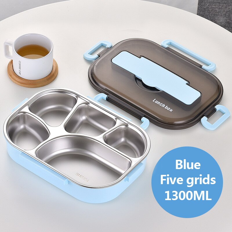 Stainless Steel Lunch Box with Compartments Storage Container