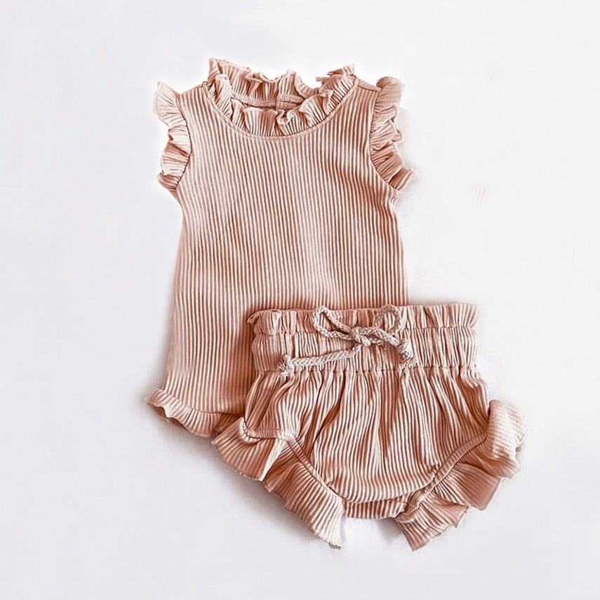 ELLA Ruffled Romper & Shorts Set
