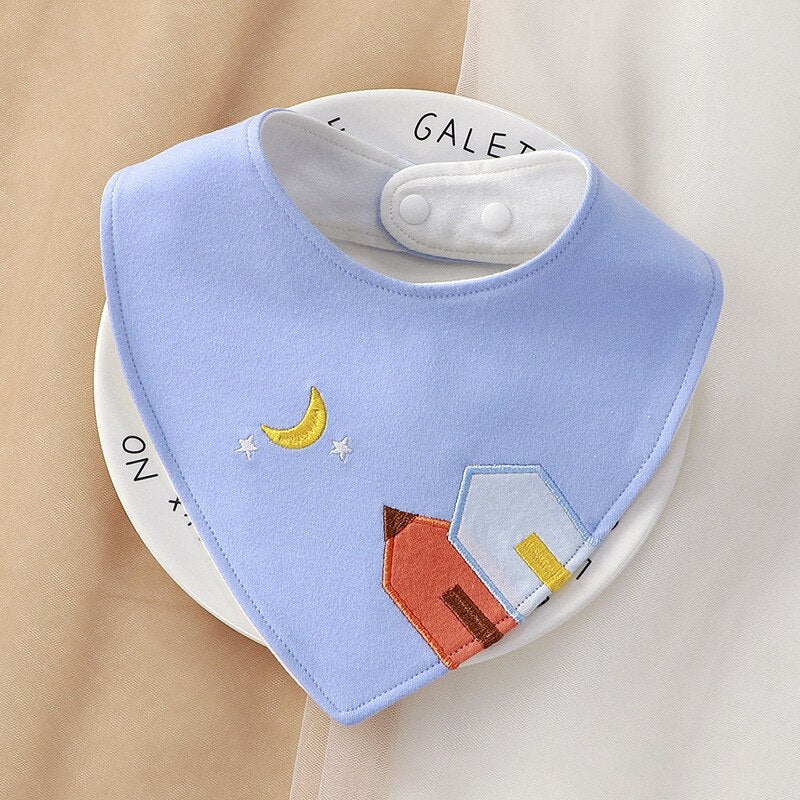 Animal Print Soft Cotton Triangle Bibs