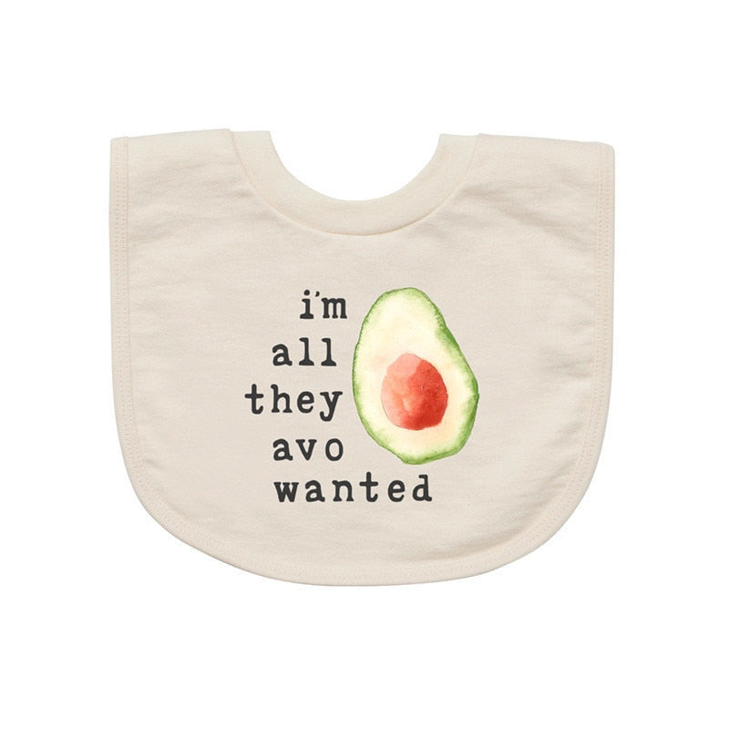 Double Layers Cotton Cute Printed Bibs