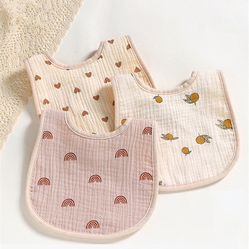 Solid Color Cute Pattern Bibs