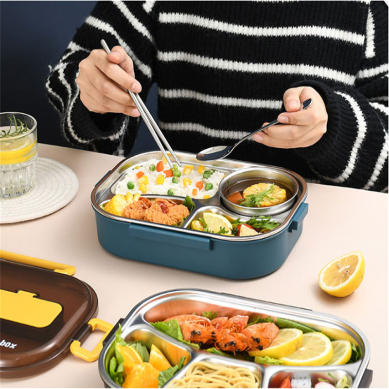 Stainless Steel Lunch Box with Compartments Storage Container