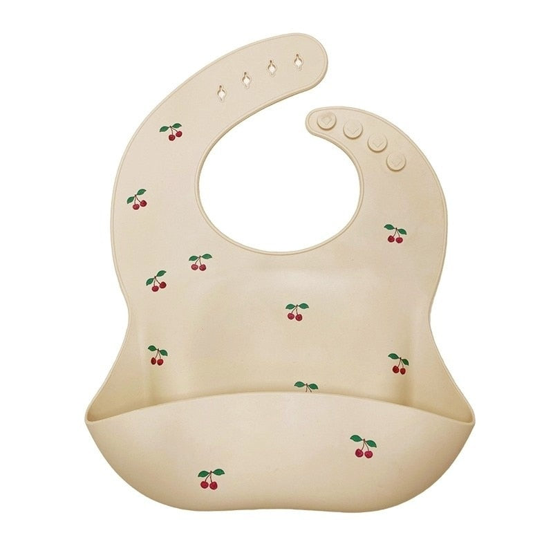 Stylish Cartoon Print Silicone Bib