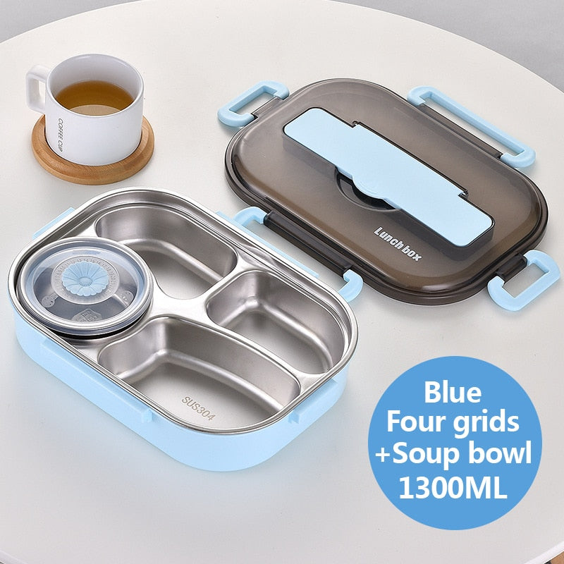 Stainless Steel Lunch Box with Compartments Storage Container