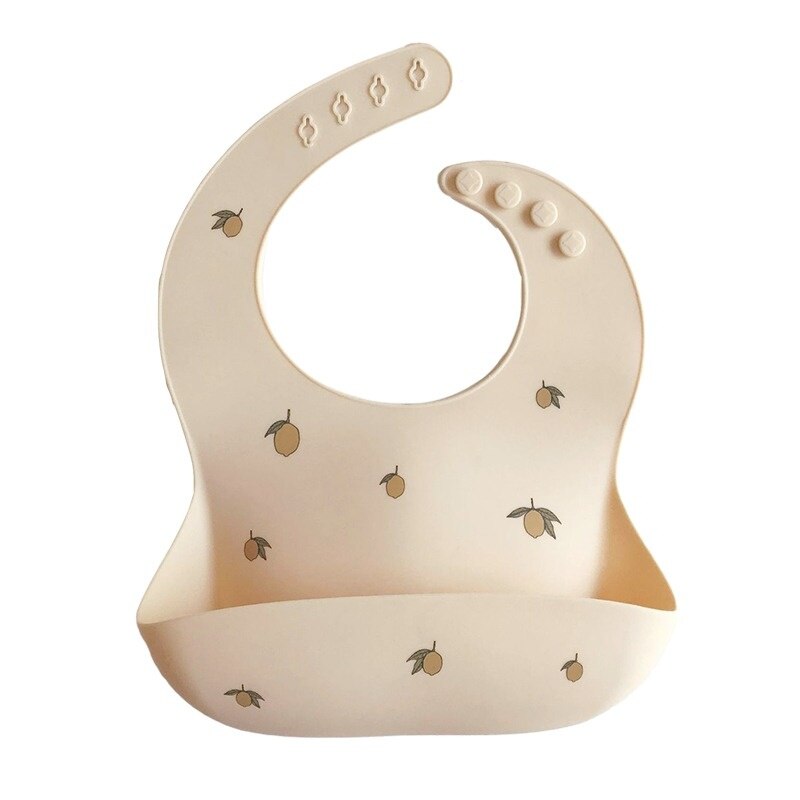 Stylish Cartoon Print Silicone Bib