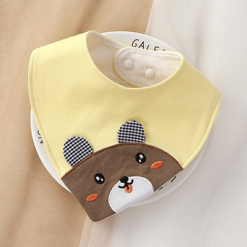 Animal Print Soft Cotton Triangle Bibs