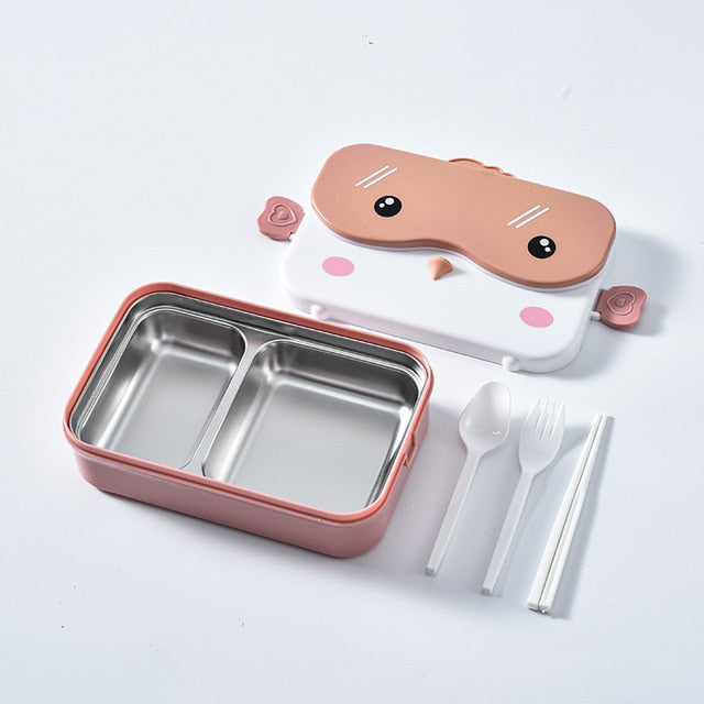 Anime Stainless Steel Grid Lunch Box