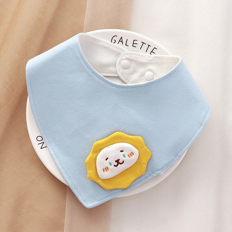 Animal Print Soft Cotton Triangle Bibs