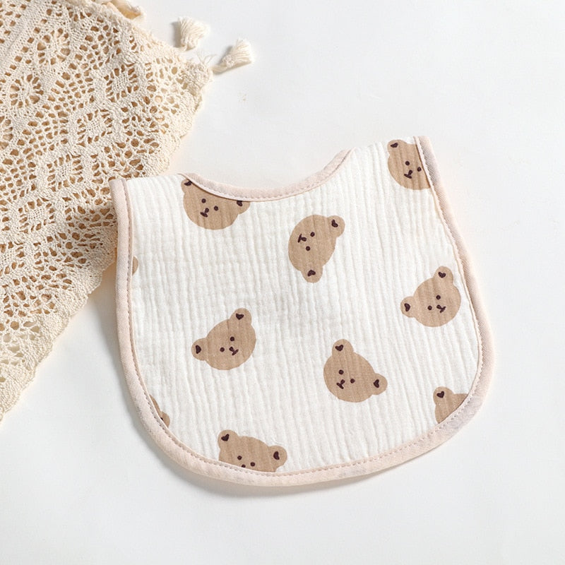 Solid Color Cute Pattern Bibs