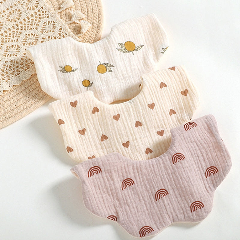 Solid Color Cute Pattern Bibs