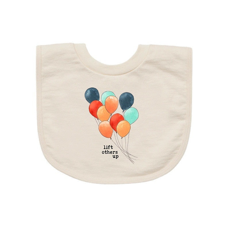 Double Layers Cotton Cute Printed Bibs