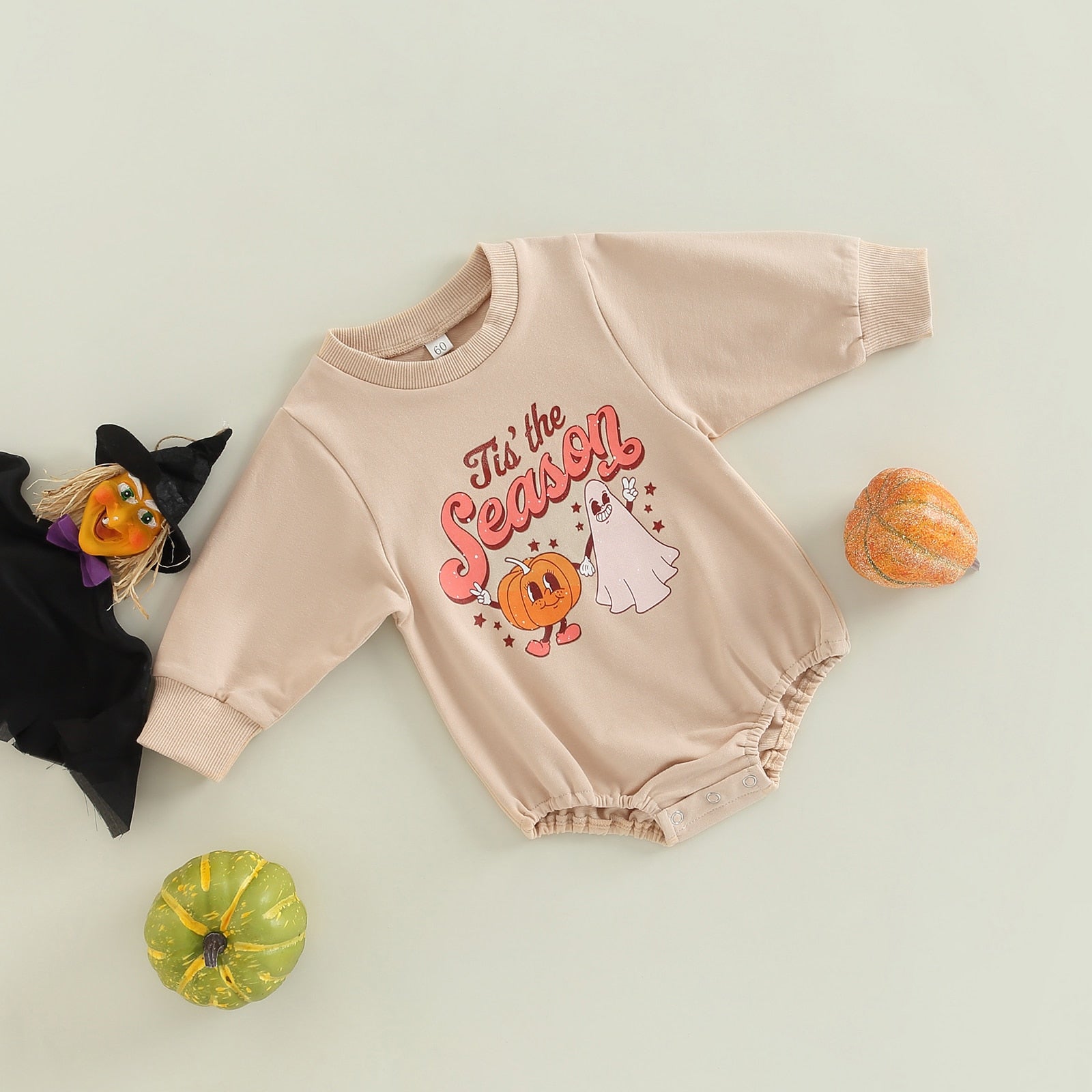 Halloween Pumpkin Ghost Romper