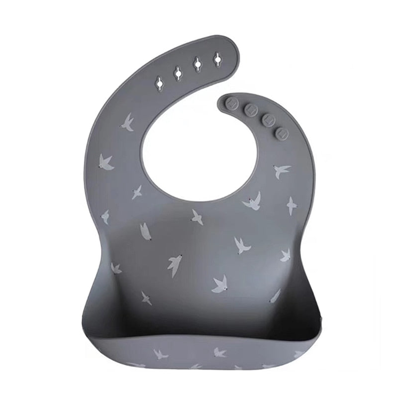 Stylish Cartoon Print Silicone Bib