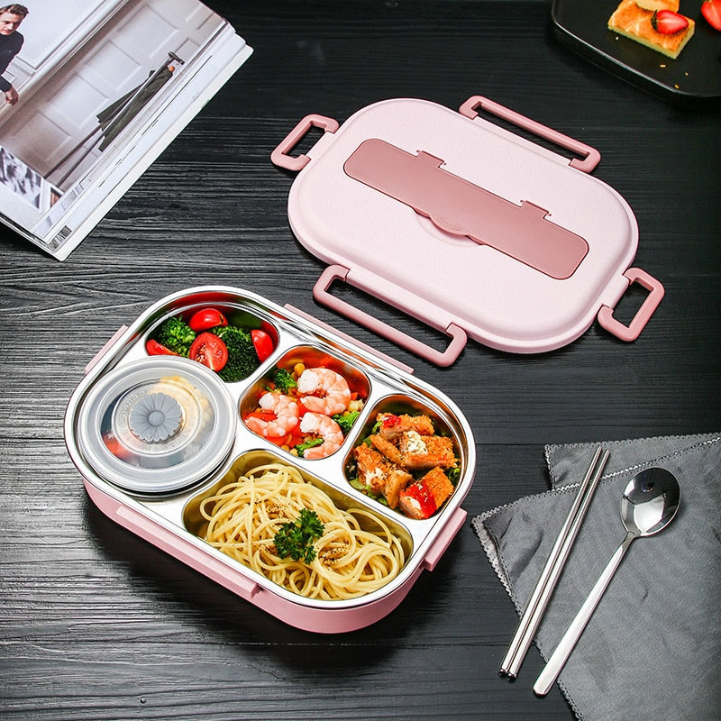 Stainless Steel Lunch Box with Compartments Storage Container
