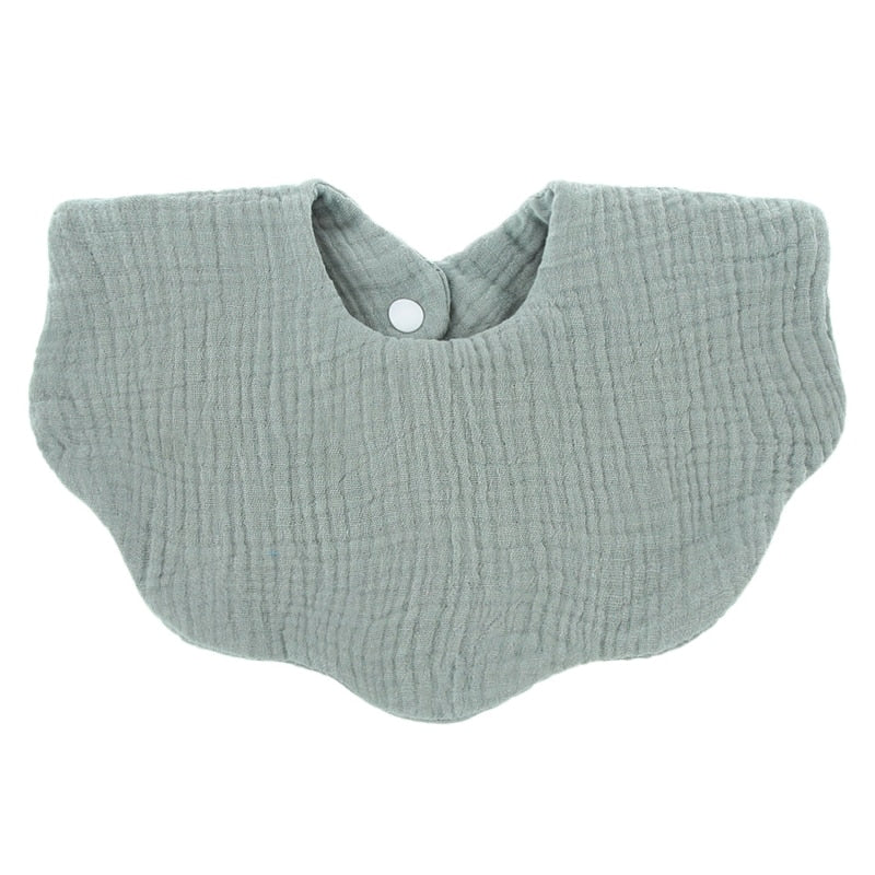Double Layers Cotton Cartoon Printed Bibs