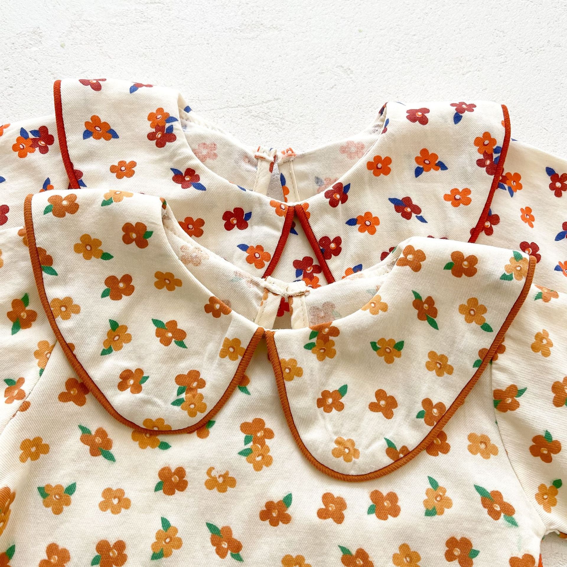 Flower Pattern Top & Jumpsuit Set