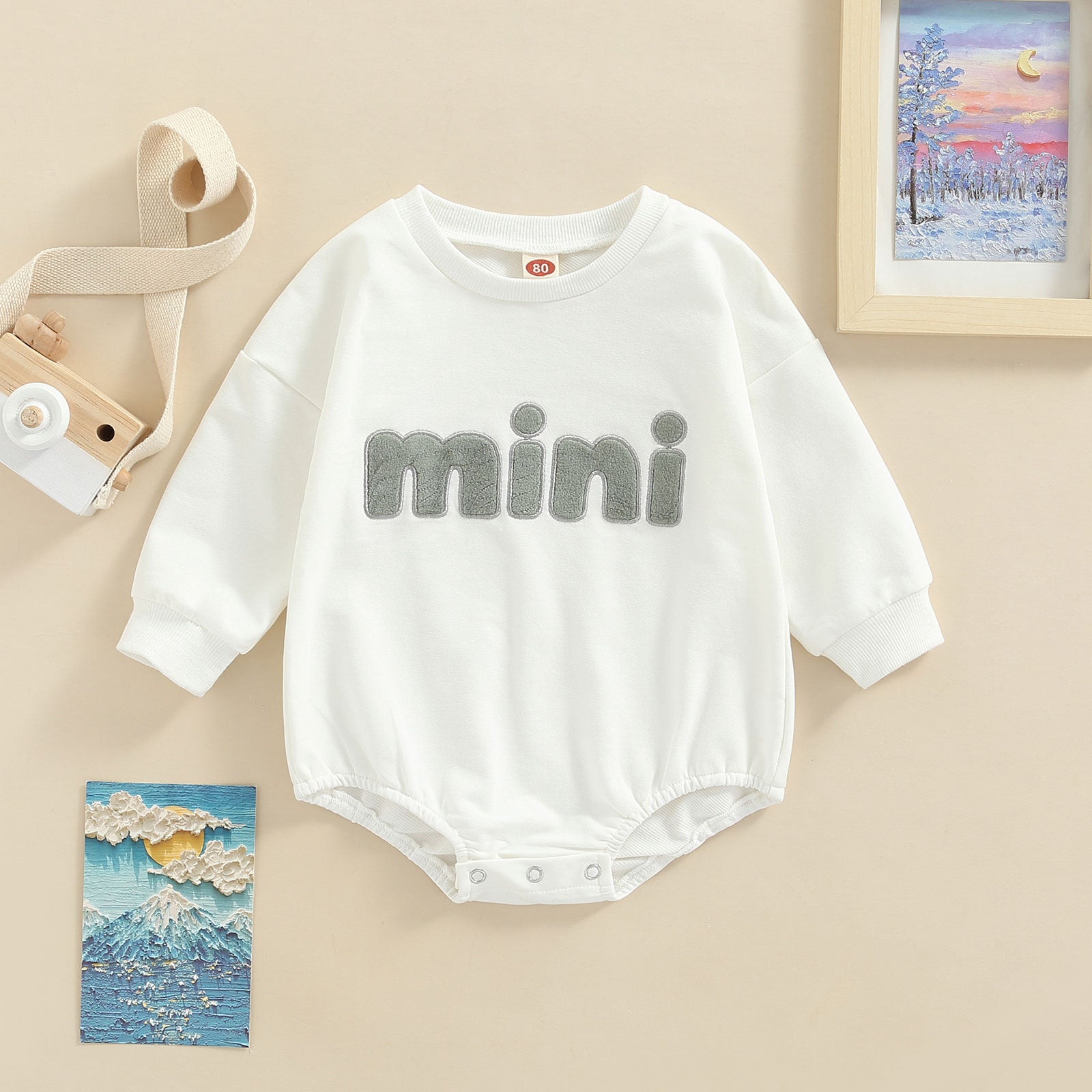 Mini Letter Embroidered Jumpsuit
