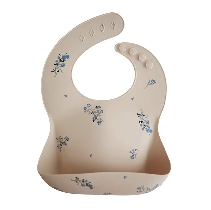 Stylish Cartoon Print Silicone Bib