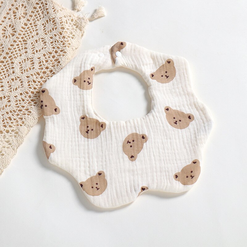 Solid Color Cute Pattern Bibs
