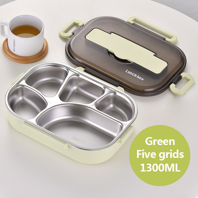 Stainless Steel Lunch Box with Compartments Storage Container
