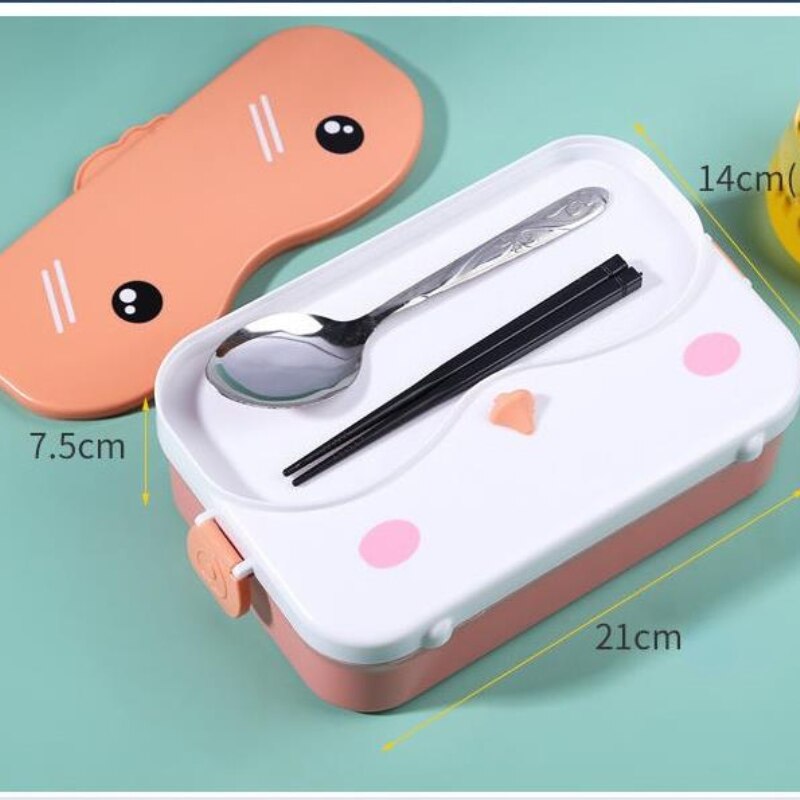 Anime Stainless Steel Grid Lunch Box