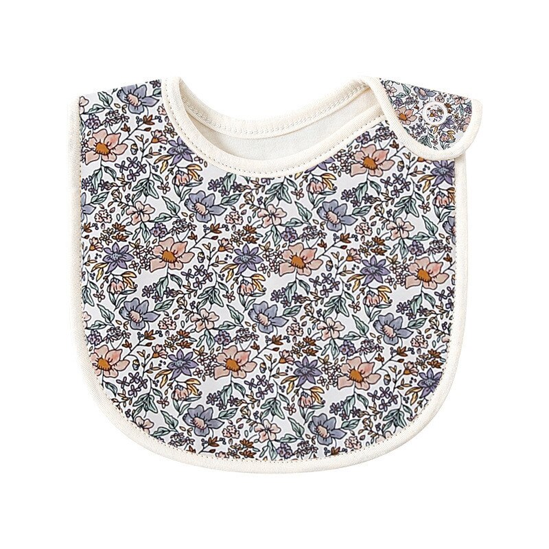 Double Layers Cotton Cute Printed Bibs