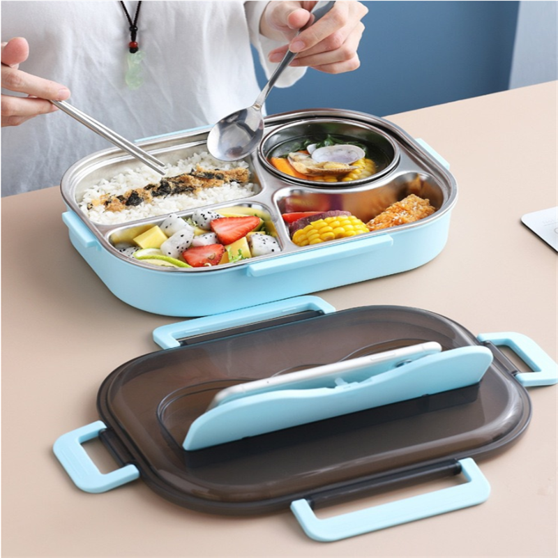 Stainless Steel Lunch Box with Compartments Storage Container
