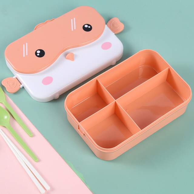 Anime Stainless Steel Grid Lunch Box