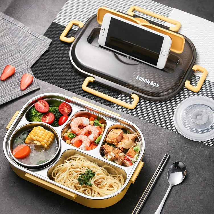 Stainless Steel Lunch Box with Compartments Storage Container
