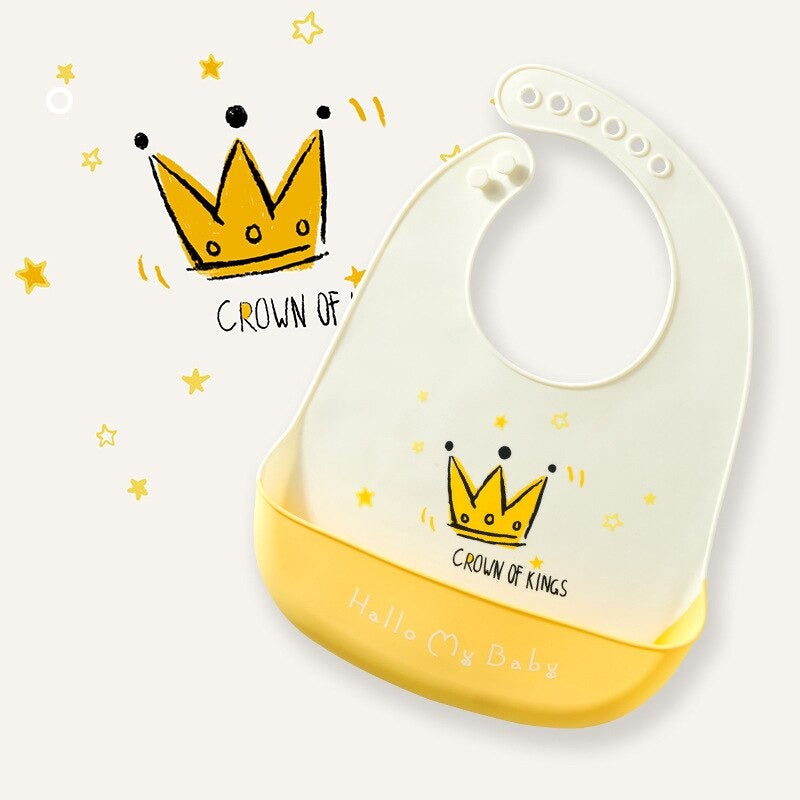 Silicone Adjustable Cute Print Bib
