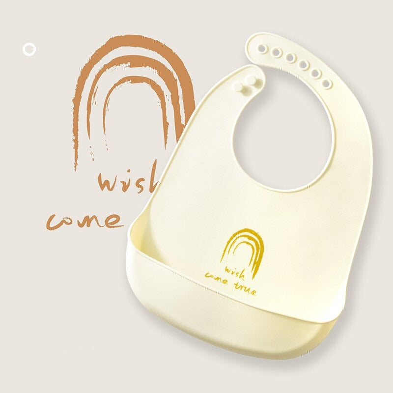 Silicone Adjustable Cute Print Bib
