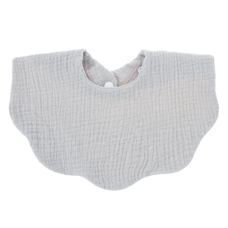 Double Layers Cotton Cartoon Printed Bibs