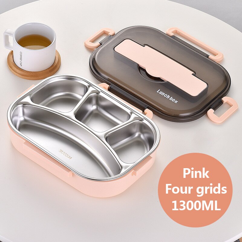 Stainless Steel Lunch Box with Compartments Storage Container