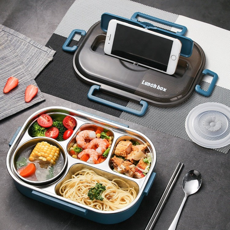 Stainless Steel Lunch Box with Compartments Storage Container