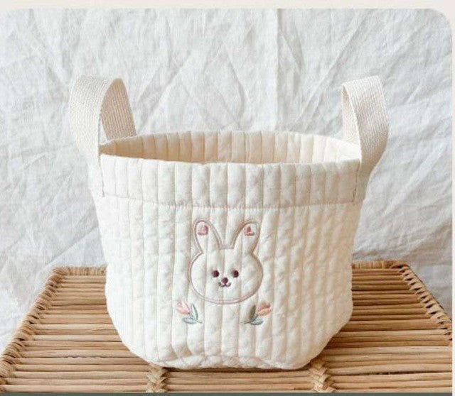 Cute Bear Embroidery Basket