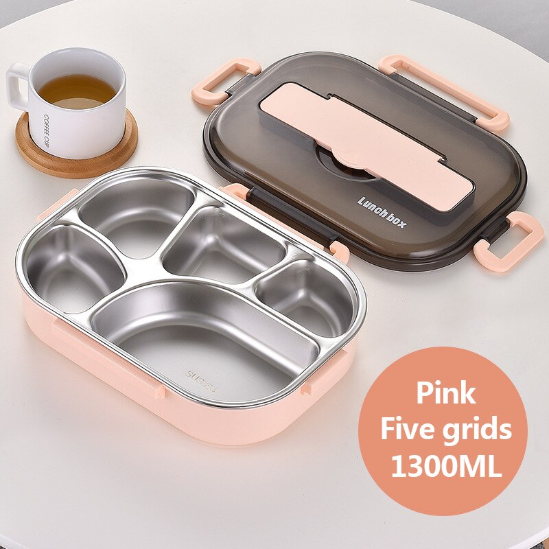 Stainless Steel Lunch Box with Compartments Storage Container