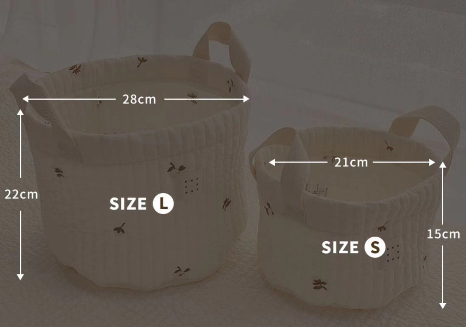 Cute Bear Embroidery Basket