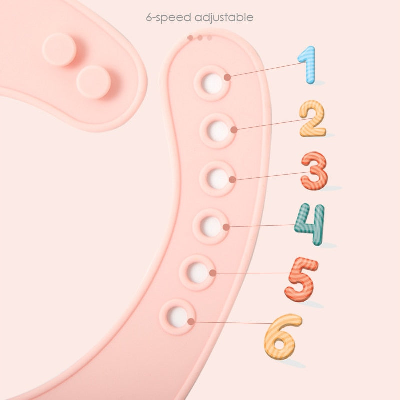 Silicone Adjustable Cute Print Bib