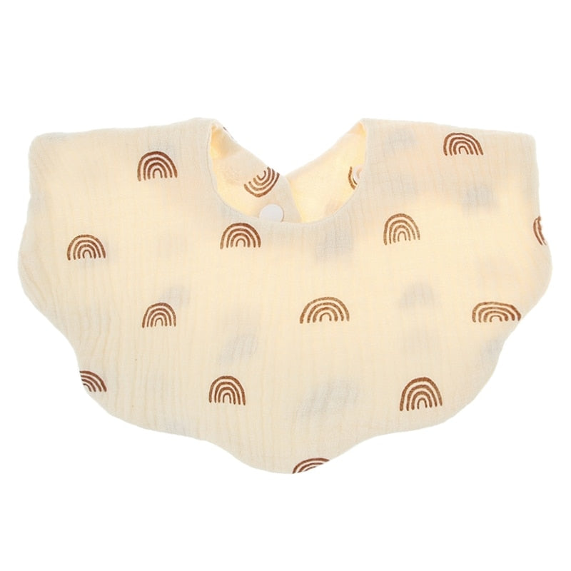 Double Layers Cotton Cartoon Printed Bibs